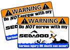 Funny Seadoo Warning Sticker Decal XP GTX RXP RXT GTI