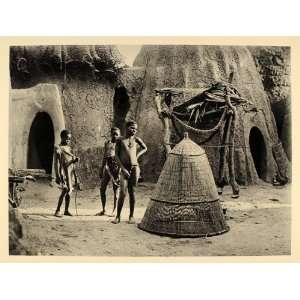  1930 African Musgu Boys Children Village Chad Africa 