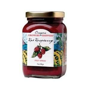 Oregon Growers, Red Raspberry Fruit Spread, 12 Ounce Jar  