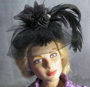 Micki a Fashion Cocktail Hat on my Franklin Mint Princess Grace Doll 