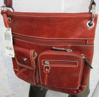 Authentic Giani Bernini Glazed Leather Ring Crossbody Bag  