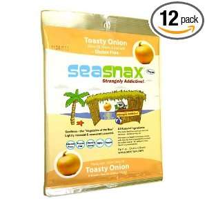 SeaSnax Roasted Onion Seaweed Grab and Go Packs, .21 Ounce (Pack of 12 