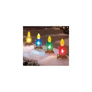  GIANT CANDLE STAKE LIGHTS (SET OF 4) 
