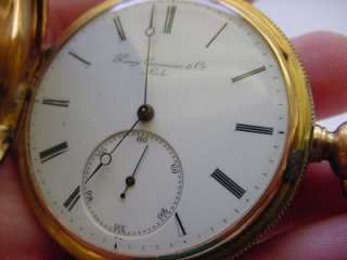 Antiqu Henry Courvoisier Pocket Watch 18k Gold Key wind  