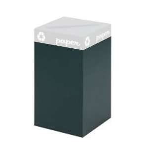  Public Square Waste System, Green Base, 25 Gallon Capacity 