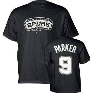  Tony Parker Black Majestic Player Name and Number San 