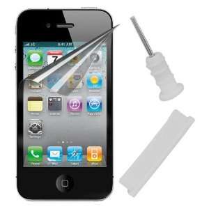  Skque Crystal Clear Screen Protector + White Anti Dust Dock 