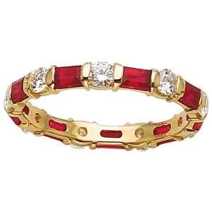  2.00 cttw Karina B(tm) Genuine Ruby Eternity Band in 18 kt 