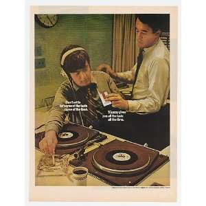  1969 Viceroy Cigarette Disc Jockeys DJs Print Ad (20216 