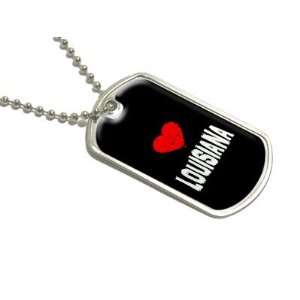  Louisiana Love   Military Dog Tag Luggage Keychain 