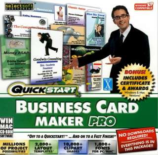 Business Card Maker Pro Deluxe PC CD designs to create  