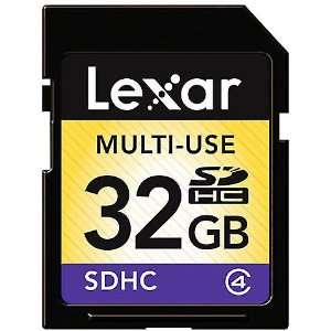  Lexar 32GB Multi Use SDHC Class 4 High Speed Memory Card 