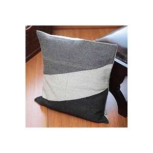  NOVICA Alpaca blend cushion covers, Gray Mist (pair 