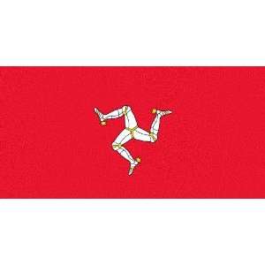  Isle Of Man Flag Clear Acrylic Keyring 2.75 inches x 2 