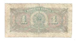 Brazil 1 Mil Reis (Cruzeiro) 1944 VG Banknote P 131A  
