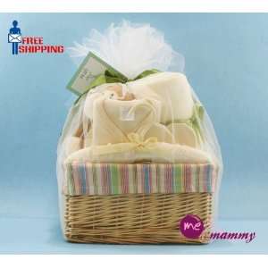 Lullaby Baby Collection Baby Newborn Wicker Basket Keepsake Gift Set