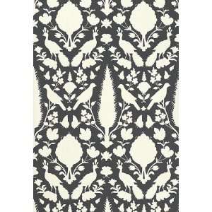    Chenonceau Charcoal by F Schumacher Wallpaper