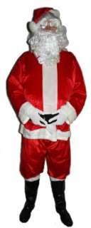 Santa Claus Suit Adult Costume includes low pile plush Pullover Jacket 