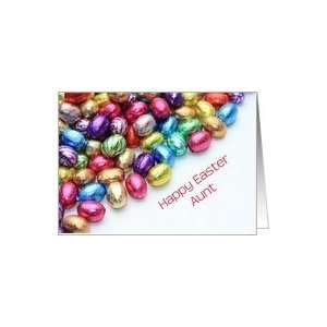  aunt Happy easter   colored chocolate candy eggs Card 