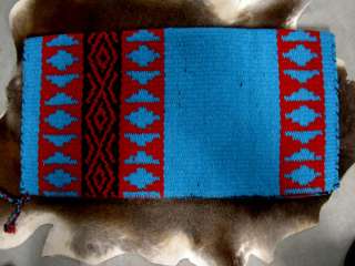 WOOL WESTERN SHOW TRAIL SADDLE BLANKET PAD TURQUOISE  