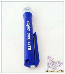New Pen style Waterproof Dive Flashlight Torch Blue  
