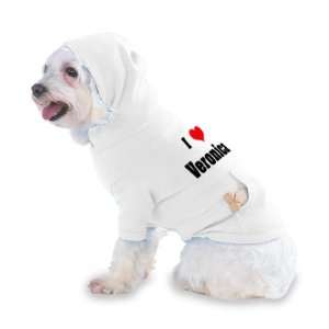  I Love/Heart Veronica Hooded T Shirt for Dog or Cat X 