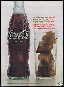 1966 Coke Frozen Coca Cola Ice Cubes Photo Print Ad  