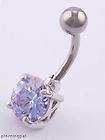 14g~3/8 Belly Button Navel Ring Bar Gem CZ Jewelry FBAY