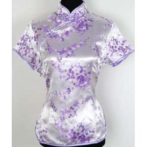 Tunic Shirt Pullover Satin Blouse Lilac Available Sizes 0, 2, 4, 6, 8 