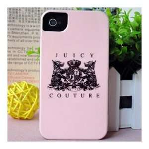  Juicy Couture Pink Color Snap Case with Crest for Applie iPhone 