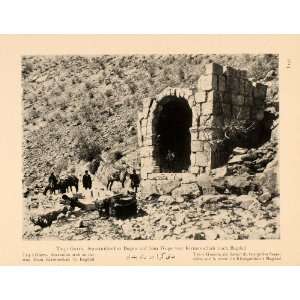 1926 Taq i Garra Sassanid Stone Arch Iran Persia Print   Original 