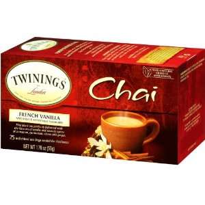 Chai, French Vanilla, 25 Tea Bags, 1.76 Grocery & Gourmet Food