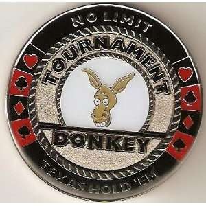  Donkey Tournament Poker Weight Card Guard Cover Chip Coin 