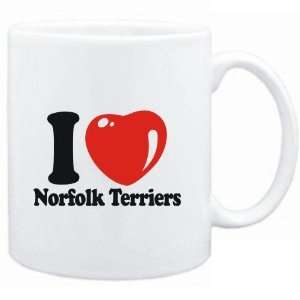    Mug White  I LOVE Norfolk Terriers  Dogs