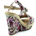   Heel Dress Platform Clubs Dance Floral Wedge Stiletto Bridesmaid Shoes