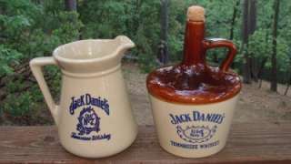 Vintage Jack Daniel`s No. 7 Whiskey Jug W/ No. 7 Pitcher  
