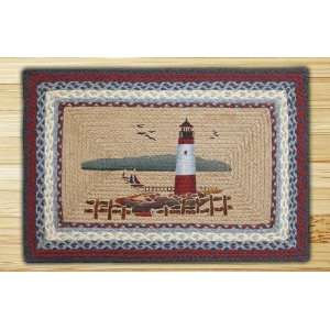  Lighthouse  Print Patch  Braided Rug