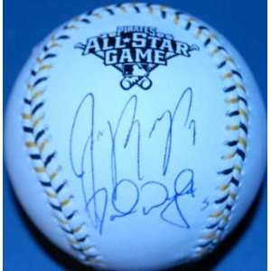 Jose Reyes & David Wright Autographed Baseball   AllStar OML Combo 