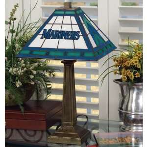  Seattle Mariners 23 inch Stained Glass Mission Lamp 