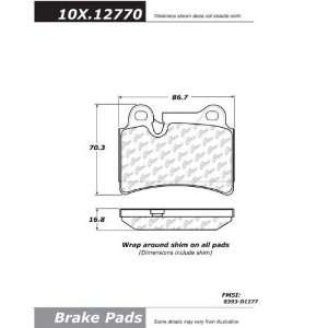  Centric Parts 100.12770 100 Series Brake Pad Automotive