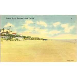   Postcard Bathing Beach   Daytona Beach Florida 