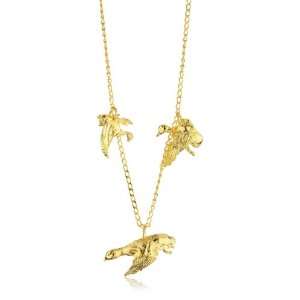  Sam & Goldie Birds & Bees 24k Plated River Run Necklace 