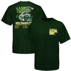 Baylor Bears Green 2010 Football Schedule Tailgate T shirt  