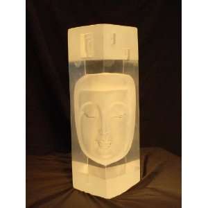  Buddha Head Acrylic Sculpture