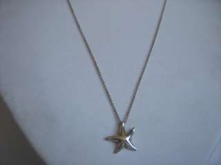 Tiffany & Co. Sterling Peretti Starfish Necklace With Pouch  