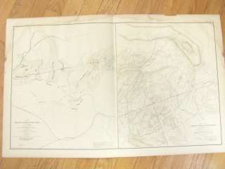 MAP MANASSAS AND BULL RUN CIVIL WAR OR ATLAS 1895 VINTAGE MAP  