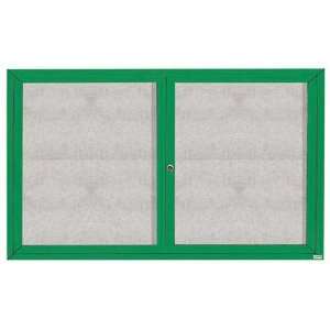   Products ODCC3660RG 2 Door Outdoor Enclosed Bulletin Board   Green