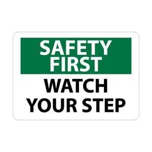 SF35AB   Safety First, Watch Your Step, 10 X 14, .040 Aluminum 