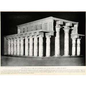  1923 Print Great Hypostyle Hall Temple Ammon Karnak 
