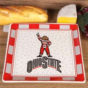  Ohio State Buckeyes Game Day Square Ceramic Plate Sports 